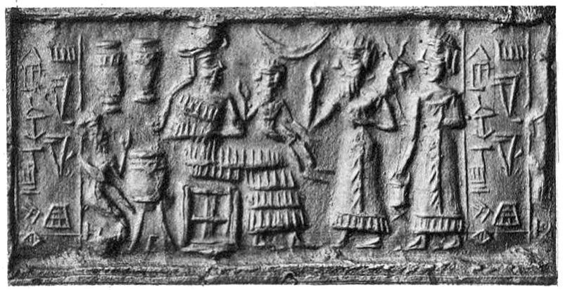 Akkadian Empire cylinder seal with inscription: “Šu-ilišu, interpreter of the Meluhhan language”