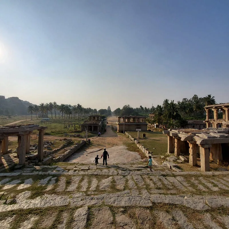 Market Street leads to Virupaksha Temple on the other end.