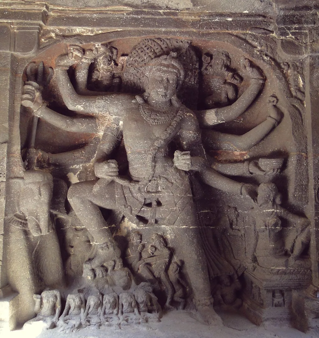 Gajasura Samhara, Kailasa Temple, Ellora